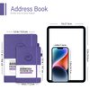 Address Book with Alphabetical Tabs, Hardcover Password Book, Address Organizer Keep Track of Phone Numbers, Special Days, Birthdays, Anniversaries and Notes (5.3'' x 7.7", Purple)