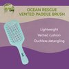 Planet Goody Ocean Rescue Vented Paddle Brush, All Hair Types - Teal, Ouchless Detangler Brush with Flexible Bristles, Helps Accelerate Drying, Use as a Detangling Brush or Styling Brush