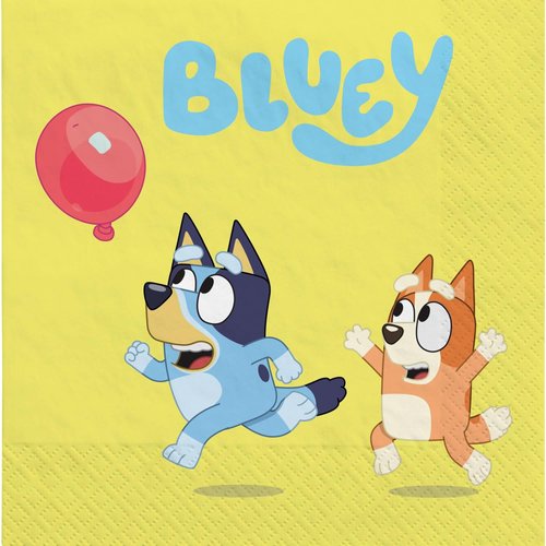 "Bluey" Luncheon Napkins, 6.5" (16-Pack) – Vibrant Party Essentials, Perfect for Kids' Parties & Family Gatherings