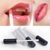 UPSTORE 5Pcs 10ml Empty Plastic Clear lip Gloss Tube Containers Refillable Lip Balm Bottle with Rubber Insert for DIY Makeup Lip Samples Lipstick