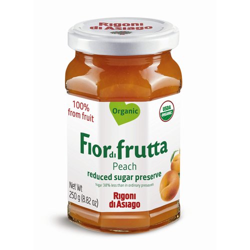 Rigoni Di Asiago Fiordifrutta Organic Fruit Spread, Peach, 8.82 Ounce