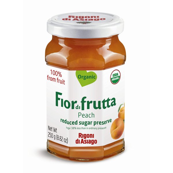 Rigoni Di Asiago Fiordifrutta Organic Fruit Spread, Peach, 8.82 Ounce