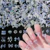 100pcs Mix Shapes Aurora Nail Art Charms Camellia Bow Nail Charms Resin Flower Butterfly Charms for Nails Design Kawaii Bear Moon Heart Nail Charm Ribbon Bows for Nails Charms Nail Flowers Nail Bows