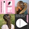 Hair Styling Comb Set - 6 PCS Teasing Brush, Rat Tail Edge Brush for Women, Girls, Kids Braiding, Backcombing (Pink)