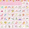 Partywind Temporary Tattoos for Girls, 50 Styles Luminous Tattoo Stickers for Kids Party Supplies Decorations will Glow at Night, Birthday Goodie Bag Stuffers for Children Party Favors