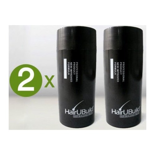 Combo 2X HairUBuild Hair Loss Concealer, Hair Building Fibers 23 g / 0.8 oz (Light Brown)