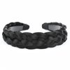 BOBIYA Wide Chunky Plaited Braided Headband Hair Band Synthetic Braid Hairpieces with Teeth Piano Two Tone Colors Accessories for Women Girl Wide 1.2 Inch (5-Natural Black)