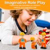 FUNERICA Toy Figures & Playsets - Construction Workers Toy Figurines - Play People for Kids - Miniature Little People Building and Construction Toy People - Mini People Community Helpers (4-Pack)