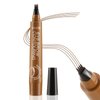 Boobeen Liquid Eyebrow Pen, Microblading Eye Brow Pencil with 4 Micro Tip, Waterproof Brow Pen Filler Creates Natural Brow Makeup, Long-lasting
