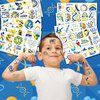 103 PCS Funny Down Syndrome Awareness Temporary Tattoos Stickers Theme Party Decorations Supplies Favors Decor Care Blue Yellow Ribbon Tattoo Sticker Gifts For Boys Girls Class Prizes Carnival