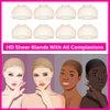 MRS GWEN HD Lace Wig Cap 4 PCS Ultra Thin Wig Cap Invisible Melt to Scalp Stretch to Fit (HD Wig Cap 2Packs is 4Pcs)