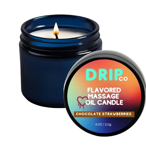 Massage Candle, (Chocolate Strawberry) Massage Oil Candles as Couples Toys or Couples Gift