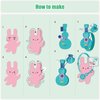 Sewing Kit for Beginner Kids Arts & Crafts Soft Toy My First Craft Set Includes Muscial Bunny with Fun Shoulder Strap Instructions & Plush Felt Materials for Learn to Sew, Embroidery for 6 Years