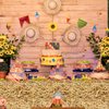 PTECDROTS 4Pcs Straw Tablecovers, Westtern Theme Birthday Tablecloths Plastic Farm Hay Table Cloths for Cowboy Western Party Supplies Farm, Hawaiian Luau, Hay Bales Party Decorations, 51x86 Inch