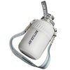 GLUG GLUG Insulated Stainless Steel Water Bottle for Sports and Travel, BPA-Free,Bottled joy with strap (grey, 32 oz)