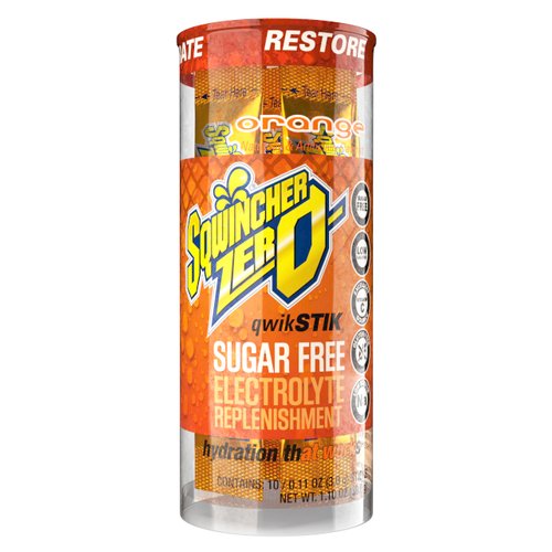 Sqwincher Zero Qwik Stik, Sugar Free, Low Calorie, Low Sodium Electrolyte Replacement Powder Hydr...