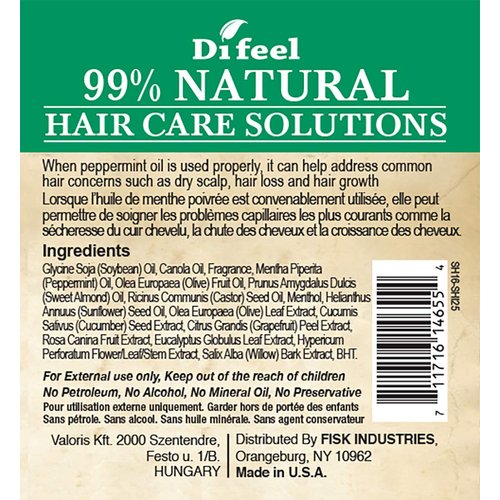 Difeel 99% Natural Therapeutic Hair Care Solutions - Max Shine 2.5 ounce