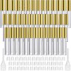Patelai 40 Pieces Empty Lip Gloss Tubes Containers Clear Lip Balm Bottle with Rubber Stopper and 2 Pieces Funnels for Women DIY Makeup Lip Samples(10 ml,Gold)