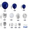 109PCS Navy Blue Silver Confetti Balloons for Graduation Birthday Baby Shower Wedding Anniversary Party Supplies Decorations