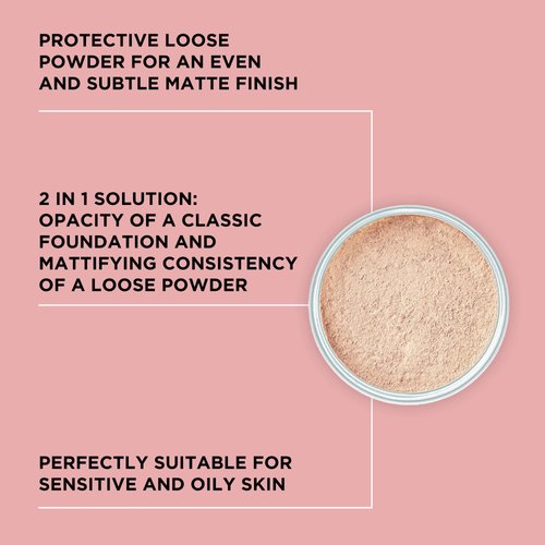 ARTDECO Mineral Powder Foundation - soft ivory – loose setting powder for a smooth & matte finish - medium coverage - perfect for sensitive & oily skin - makeup with zinc & magnesium - vegan - 0.53 Oz