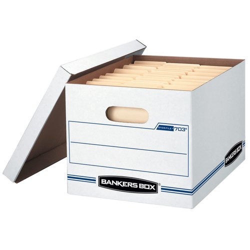 Bankers Box® Stor/File™ Standard-Duty Storage Boxes With Lift-Off Lids, Letter/Legal Size, 10" x 12" x 15", 60% Recycled