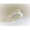 Generic Pearly white iridescent marbled design arch hair claw clip