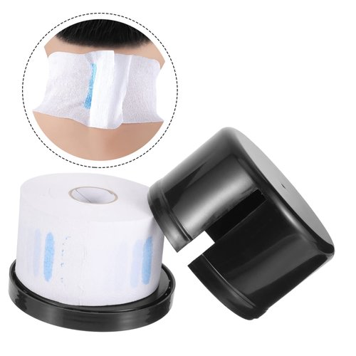 MERRYHAPY 1 Set Barber Neck Strip Dispenser Box with Neck Strips Convenient Neck Paper Holder for Salons and Barbershops Easy to Use Neck Strip Storage Solution