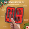 Stocking Stuffers for Adults Men Women, 7 PCS Manicure and Pedicure Nail Care Kit, Nail Clipper Set Tool Christmas Gift Mens Nail Grooming Kit with Funny Santa Christmas Gift Box (Black)