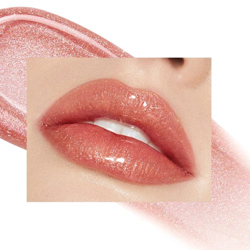 MIESCHER Colored Moisturizing Lip Gloss,Honey Lip Gloss Essence Non-sticky& Ultra Shine Lip Stain Lasting Tint Fine Shimmer Lip Gloss Layered Design Lip Stain Nourishing Glossy Plumping Hydrating Lip Glow Oil (04# grapefruit)