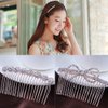 Honbay 6PCS Silver Fancy DIY Hair Clips Metal Wire Hair Combs Bridal Wedding Veil Combs (20 teeth)