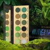 DE'LANCI Glitter Olive Green 12 Colors Makeup Pallet, Multichrome Green Eyeshadow Palette, Matte Shimmer Light Dark Emerald Green Brown Eye Shadow for Hazel Eyes, Bright Sparkly Black Silver Shades