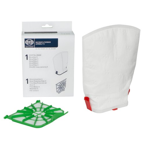 Microfilter for Sebo Airbelt 8322ER E E Models Including 1 Hospital-Grade Filter and 1x Vacuum Cleaner Motor-E E S-Class Filtration