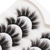 Fyonas False Eyelashes Pack 20MM Super Fluffy 6D Faux Mink Lashes Soft Long Dramatic Luxury Volume Eye Lashes 7 Pairs Pack (801-Fireworks)