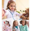 DISHIO Doctor Kit for Kids - Dress up Clothes for Girls with Doctor, Nurse, Surgeon Costume, Dentist Kit for Kids with Stethoscope, Doctor Playset for Boys Girls Ages 3-6 Halloween Christmas