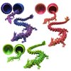 MEIEST 3 PCS Mini 3D Printed Dragon in Egg,Full Articulated Crystal Dragon,Flexible Joints Home Decor Executive Desk Toys, Creative Gifts