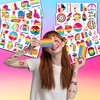 106 PCS Pansexual Rainbow Pride Month Temporary Tattoos Themed Birthday Party Decorations Favors Supplies Cute Pan Flag Gay LGBT Tattoo Stickers Gifts For Men Woman Classroom School Reward Festival