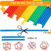 RAINBOW TOYFROG Straw Constructor Toys Stem Building Toys - 300 Pcs Straw Connectors Toy Building Sets Kids Toys for Boys & Girls - Straw Building Set Engineering Kit - Autism Toys STEM Games