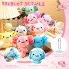 Poen 8 Pcs Axolotl Keychain Plush Toys Valentine's Day Gifts for Kids 4inch Stuffed Animal Mini Kawaii Cute Plushie Doll Ornament School Classroom Gift Exchange Party Favors Supplies(Classic)