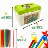 MOTTOYS 500 Pcs Fort Building Kit - 250 Sticks, 250 Connectors Straw Constructor Toys STEM Building Toys - Creative Indoor Buildable Kit for Kid - Outdoor Toys for Kid Ages 4-8 - DIY Interlocking Toys