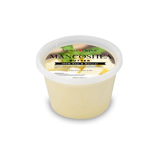 Aroma Depot Mancoshea 16 oz. Raw-Unrefined Shea, Cocoa, and Mango Butter Blend for DIY Projects l Restore and Rejuvenate I Top 3 Natural Butters in ONE (Pack of 1)