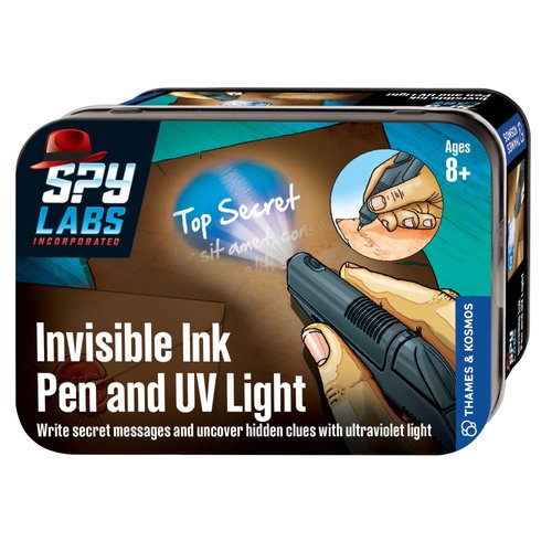 Thames & Kosmos Spy Labs Inc: Invisible Ink Pen and UV Light Exchange Top Secret Info Securely | Essential Tools and Tricks of The Trade from The Detective Gear Experts for Young Investigators