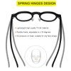 JOVAKIT Trendy Round Blue Light Blocking Glasses for Women Men Retro Vintage Circle Style Non-prescription Computer Glasses (Black)