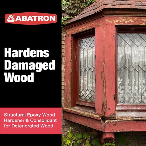Abatron LiquidWood Kit - 12 Ounce - 2-Part Structural Wood Epoxy Resin - Wood Hardener and Consolidant - Perfect Primer for WoodEpox Epoxy Wood Filler