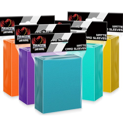 500 Count Card Sleeves Toploaders for Trading Cards, 5 Colors Soft Baseball Card Sleeve for Standard Cards, Fit for MTG, Football Card, Sports Cards,Game Cards