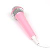 Pilarmuture Microphone for Kids, Kids Microphone for Singing Portable Dynamic Microphone with 3.5mm Jack Connector Handheld Karaoke Wired Microphone for Girls Boy Toy Gifts(Pink)