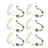 Sunco 6 Pack Retrofit LED Recessed Lighting 4 Inch, Selectable 2700K/3000K/3500K/4000K/5000K, Dimmable Can Lights, Baffle Trim, 11W=60W, 660 LM, Damp Rated