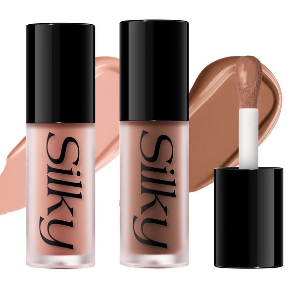 Jolilab Liquid Blush Contour Face Concealer Contouring Highlighter Cream Finish Lip Cheek Duo Long Lasting High Pigment Lightweight Buildable Blush Contour Multi-Use for Lips Cheeks