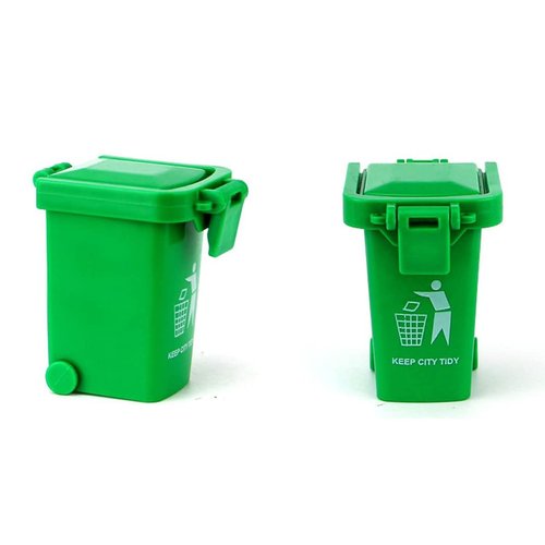 AITING Kids Push Toy Vehicles Garbage Truck's Trash Cans Toys Mini Curbside Vehicle Garbage Bin