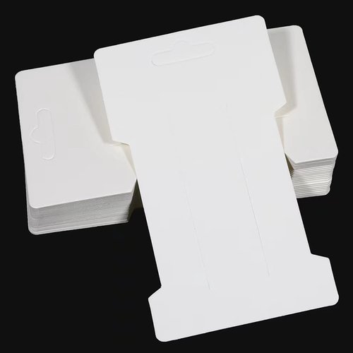 Doromy Kraft Paper Hair Clip Holders - 100 Packs Rectangular Bow Barrettes Jewelry Display Cards 6.6X11.5cm for Organizing and Packaging