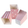 BinaryABC Paper Popcorn Boxes Striped Polka Dot Candy Box for Party Favor,48 PCS(Pink)